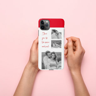 Collage Couple Photo & Romantic Quote Love You iPh iPhone 11Pro Max Hoesje