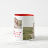 Collage Couple Photo & Romantic Quote Mok (Midden)