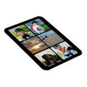 Collage Custom Foto Zes Vierkante Lijst Afbeelding Magneet (Rechterzijde)