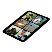 Collage Custom Foto Zes Vierkante Lijst Afbeelding Magneet (Linkerzijde)