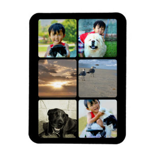 Collage Custom Photo Six Square Lijst Afbeelding Magneet