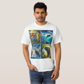 Collage de animales t-shirt (Voorkant volledig)