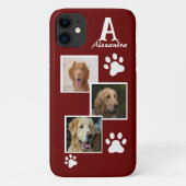 Collage de fotos de perro Monograma  Case-Mate iPhone Case (Achterkant)