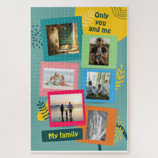 Collage de fotos familiar Personalizado Legpuzzel