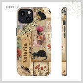  collage decoupage bloementaxedo kattenschroot Case-Mate iPhone case