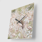 Collage, Digitaal, Patroon, Pastel, Natuur, Blader Vierkante Klok (Hoek)