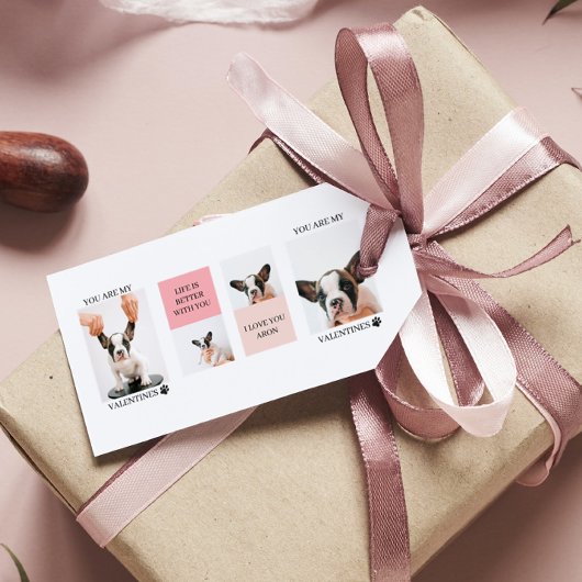 Collage Dog Foto's | De hond is mijn Valentijnse | Cadeaulabel