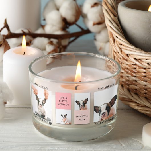 Collage Dog Foto's | De hond is mijn Valentijnse | Rechthoekige Sticker