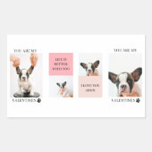 Collage Dog Foto's | De hond is mijn Valentijnse | Rechthoekige Sticker (Voorkant)