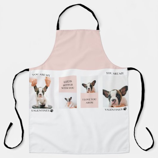 Collage Dog Foto's | De hond is mijn Valentijnse | Schort (Voorkant)