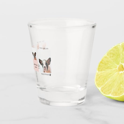 Collage Dog Foto's | De hond is mijn Valentijnse | Shot Glas (Rechts)