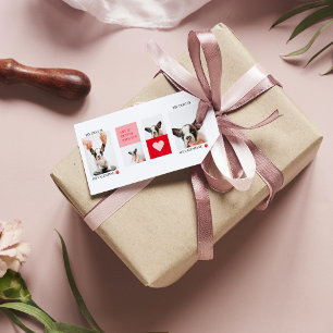 Collage Dog Foto's   Mijn hond is mijn Valentijn Cadeaulabel