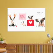 Collage Dog Foto's | Mijn hond is mijn Valentijn Canvas Afdruk (Insitu (Woonkamer))