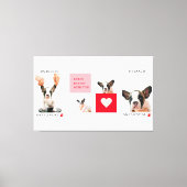 Collage Dog Foto's | Mijn hond is mijn Valentijn Canvas Afdruk (Voorkant)