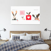 Collage Dog Foto's | Mijn hond is mijn Valentijn Canvas Afdruk (Insitu (Slaapkamer))
