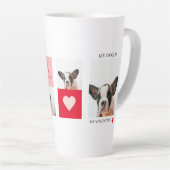 Collage Dog Foto's | Mijn hond is mijn Valentijn Latte Mok (Rechterhoek)