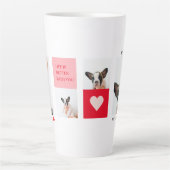 Collage Dog Foto's | Mijn hond is mijn Valentijn Latte Mok (Voorkant)