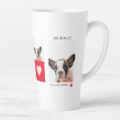 Collage Dog Foto's | Mijn hond is mijn Valentijn Latte Mok (Rechts)
