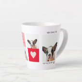 Collage Dog Foto's | Mijn hond is mijn Valentijn Latte Mok (Rechterhoek)