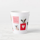 Collage Dog Foto's | Mijn hond is mijn Valentijn Latte Mok (Voorkant)