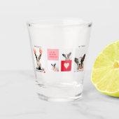 Collage Dog Foto's | Mijn hond is mijn Valentijn Shot Glas (Voorkant)