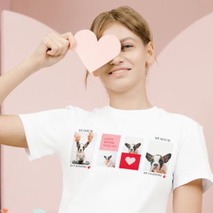 Collage Dog Foto's Mijn hond is mijn Valentijn T-shirt