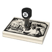Collage Dog Wood Handle Kunststempel Rubberstempel (Stempel)
