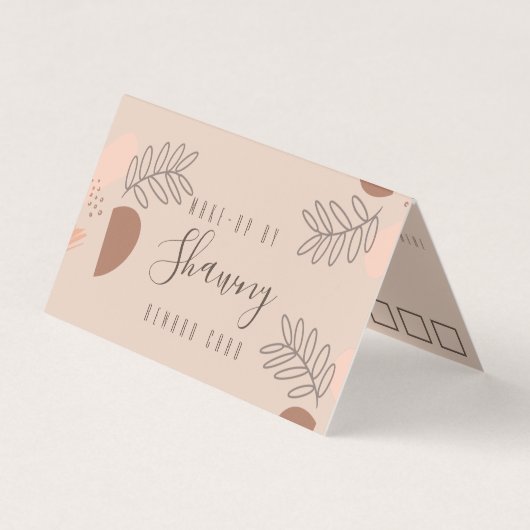Collage Earth Tone Make-up Artist Salon Reward Visitekaartje (Voorkant)