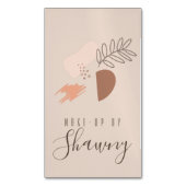 Collage Earth Tone Makeup Artist Salon Beauty Magnetisch Visitekaartje (Voorkant Verticaal)