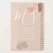 Collage Earth Tone Makeup Artist Salon Beauty Planner (Achterkant)