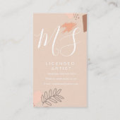 Collage Earth Tone Makeup Artist Salon Beauty Visitekaartje (Achterkant)