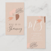 Collage Earth Tone Makeup Artist Salon Beauty Visitekaartje (Voorkant / Achterkant)