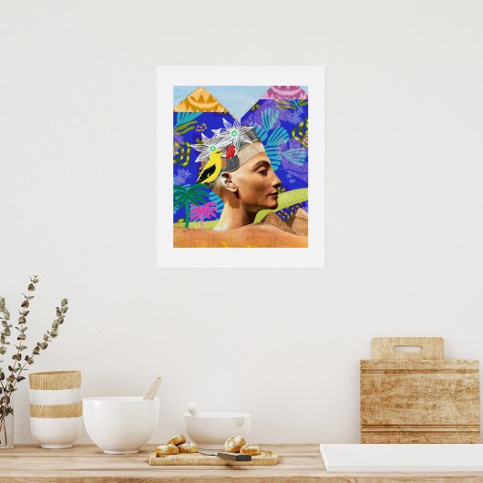 collage egypte modern artistiek kleurrijk Poster (Keuken)