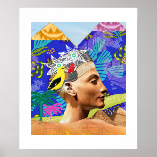 collage egypte modern artistiek kleurrijk Poster