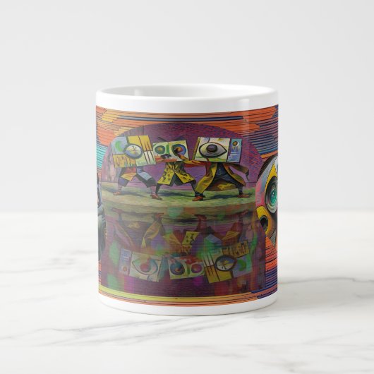 Collage en Kleur Grote Koffiekop (Voorkant)