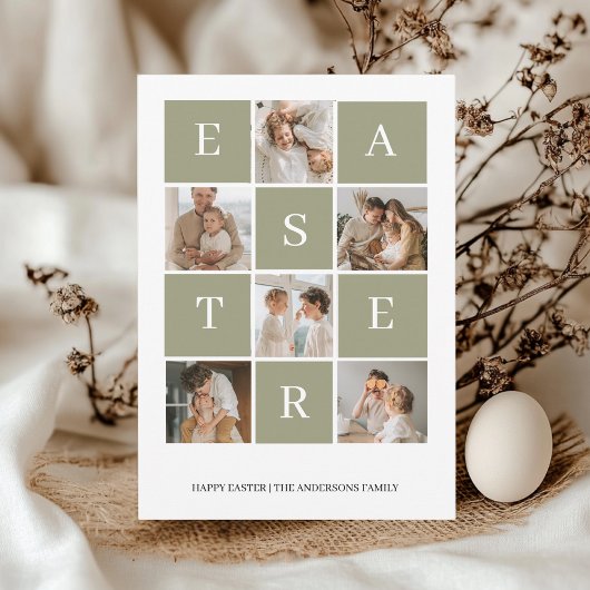 Collage Familie Foto Pasen | Fijne Pasen Kaart