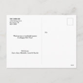 Collage Familie Foto's Gelukkig Nieuwjaar 2026 Kal Feestdagenkaart (Achterkant)