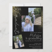 Collage Faux Glitter College Highschool Afstuderen Kaart (Voorkant)