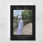 Collage Faux Glitter College Highschool Afstuderen Kaart (Achterkant)