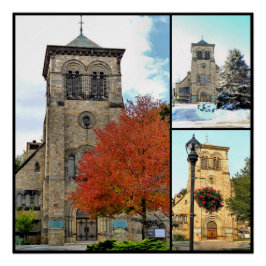 Collage - First Parish Church in Plymouth, MA Poster