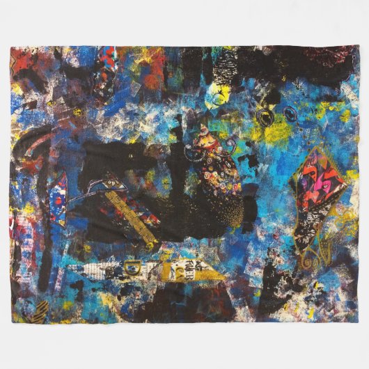 Collage Fleece Blanket Deken (Voorkant (Horizontaal))