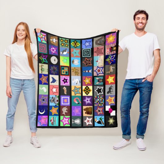 Collage Fleece Blanket Deken (In situ)