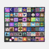Collage Fleece Blanket Deken (Voorkant (Horizontaal))