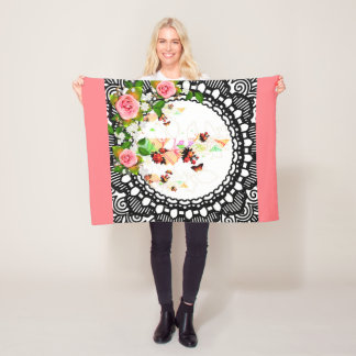 Collage  fleece deken