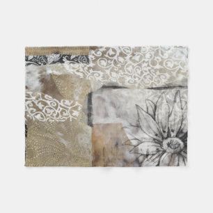 Collage Fleur II Fleece Deken