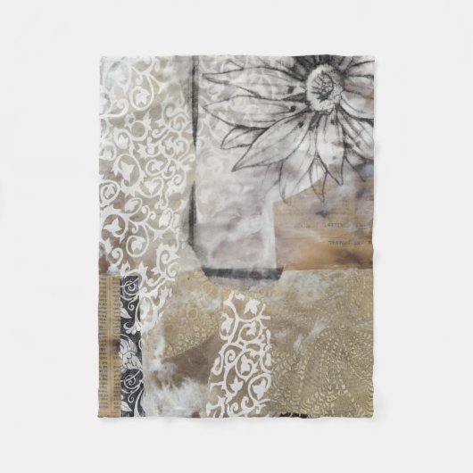 Collage Fleur II Fleece Deken (Voorkant)