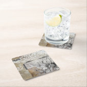 Collage Fleur II Kartonnen Onderzetters (Insitu)