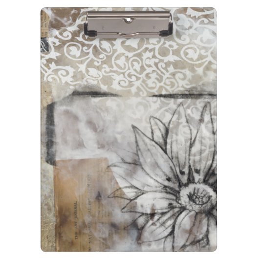 Collage Fleur II Klembord (Voorkant)