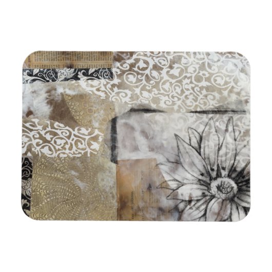 Collage Fleur II Magneet (Horizontaal)