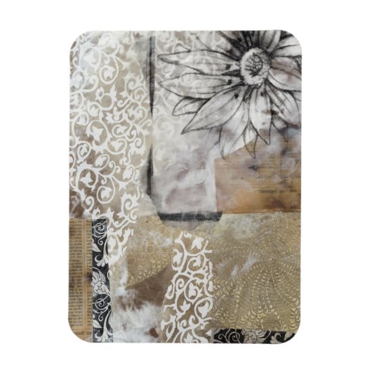 Collage Fleur II Magneet (Verticaal)